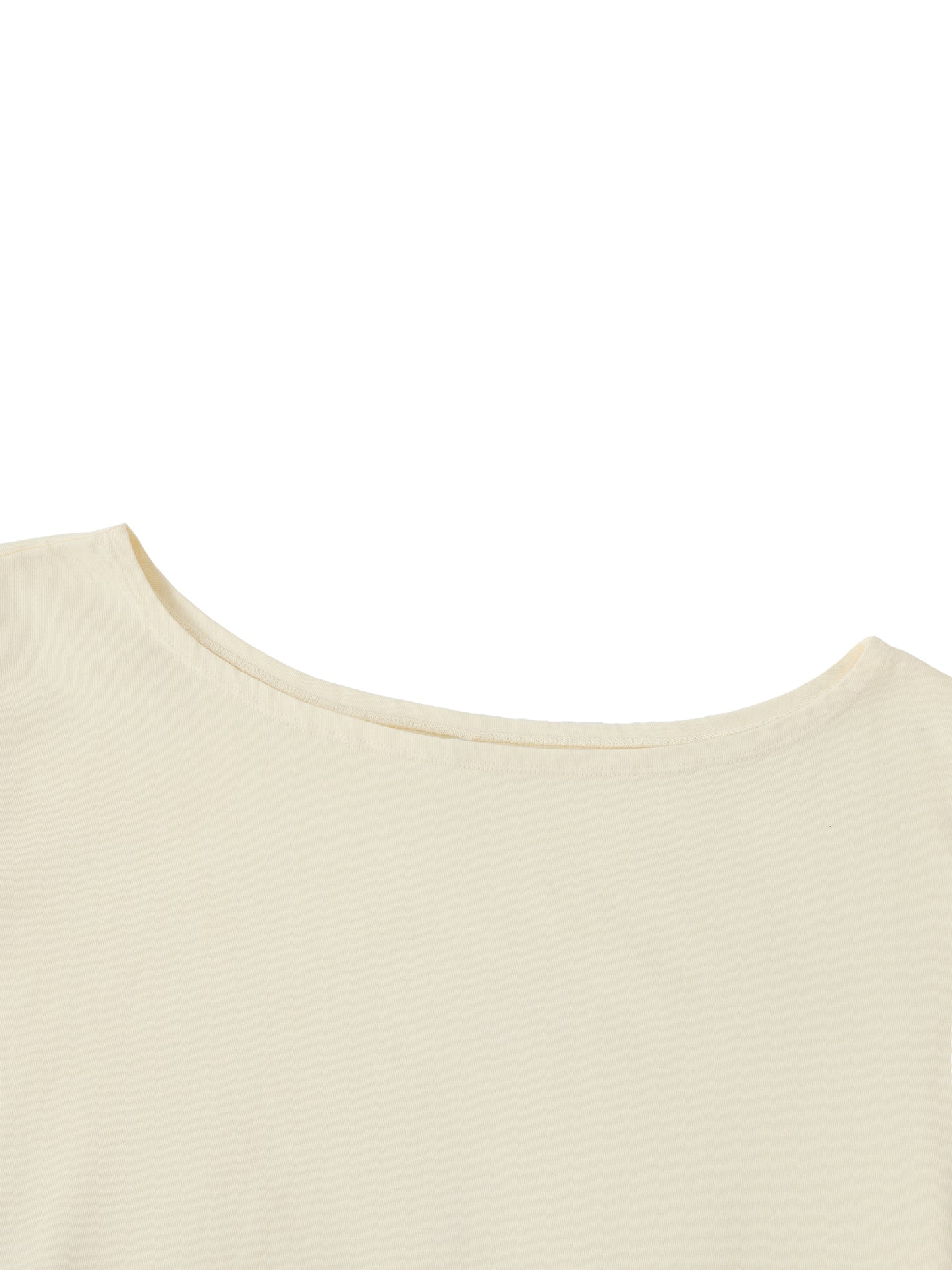 Off-Shoulder Pura Sacred Heart Rolled Hem Cotton T-Shirt