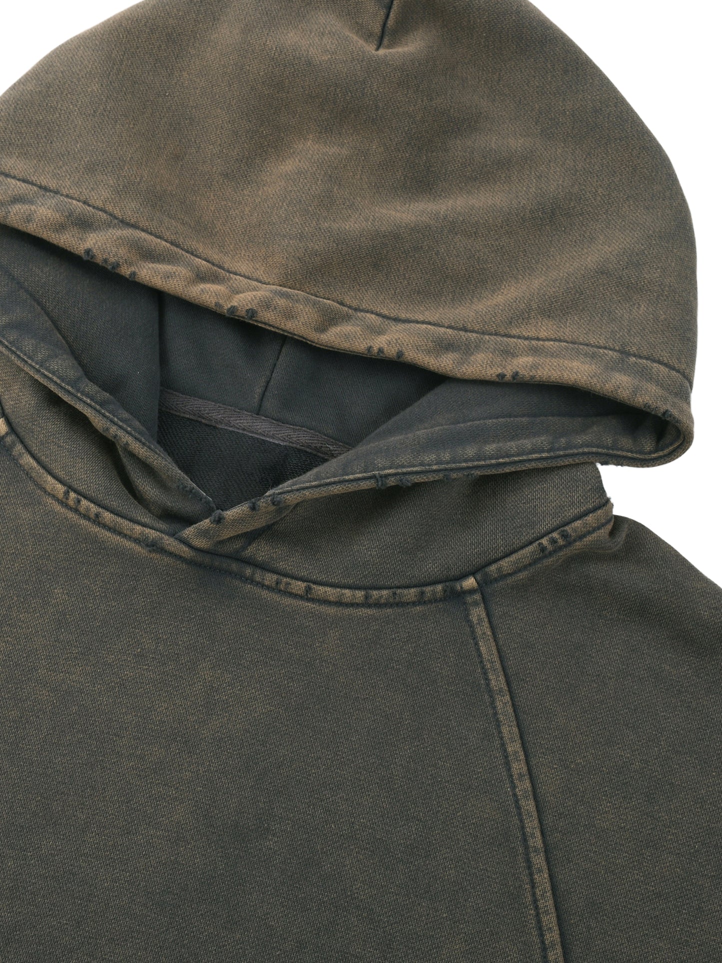 Sagrado Corazón—  
Vintage Washed Frayed-Hem Hoodie