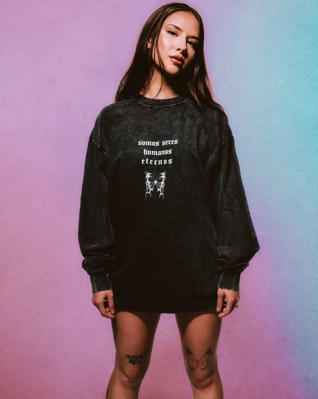 Eternal Beings - Oversize Long Sleeve in Black